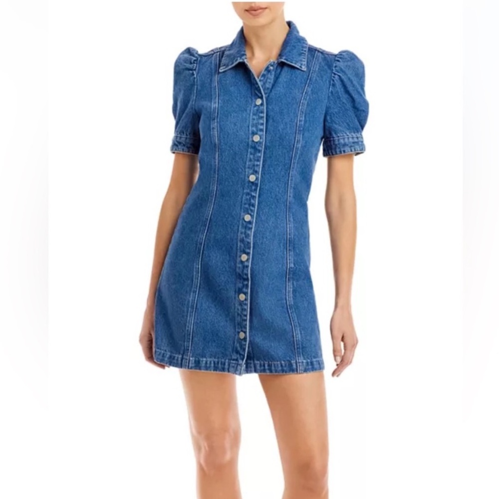 Blank NYC • Denim Jean Button Front Mini Dress